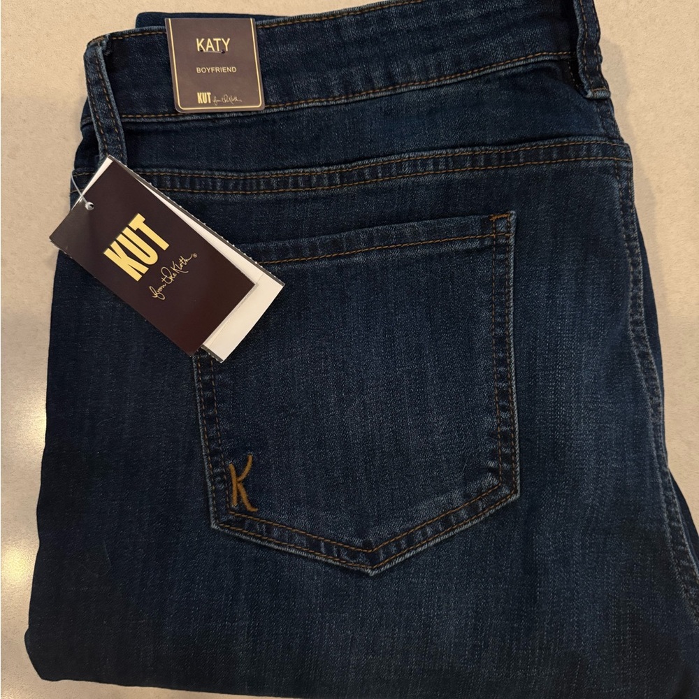 Kut from the Kloth Katy Dark Blue Boyfriend Jeans
